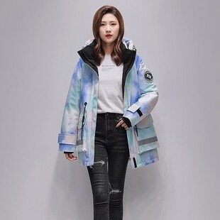 羽绒棉服2023新款女男冬情侣外套中长款宽松加厚BF风冲锋衣防寒服