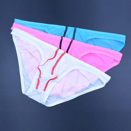 男士三角内裤透明冰丝速干