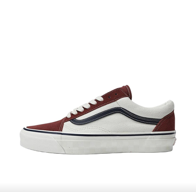 VANS/范斯官方正品男鞋OLD SKOOL 36 红白低帮帆布鞋休闲滑板鞋