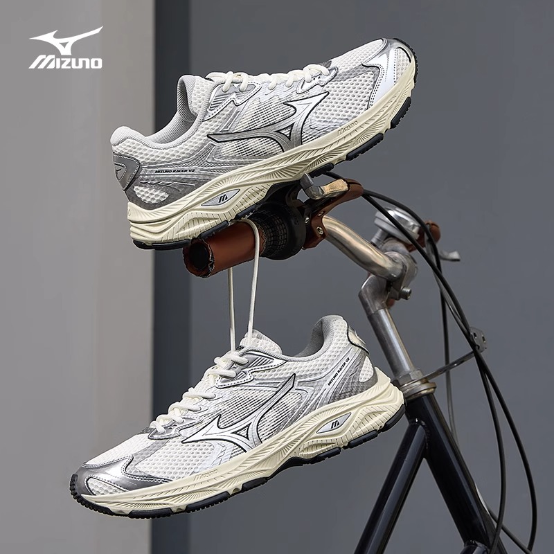Mizuno美津浓官方正品 RACER V2 老爹鞋透气缓震男鞋休闲跑步鞋