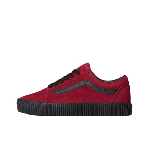 Vans范斯Old Skool Creeper 复古前卫 板鞋 男女同款 红黑