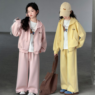 2026洋气新款炸街儿童两件套春秋女童运动套装女大童春装外套时髦