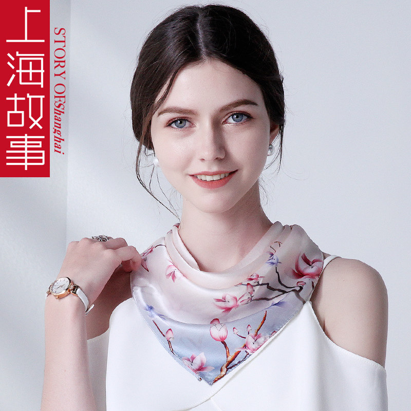 上海故事真丝小方巾女士春秋妈妈丝巾飘带领巾发带丝巾母亲节礼物怎么看?