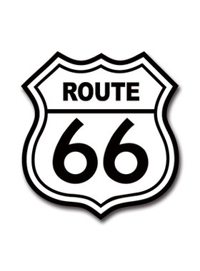 美国66号公路汽车车门车贴