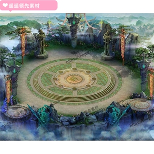 传奇游戏真彩地图素材高清鸿蒙天界地图竞技对战独立地砖无缝封边