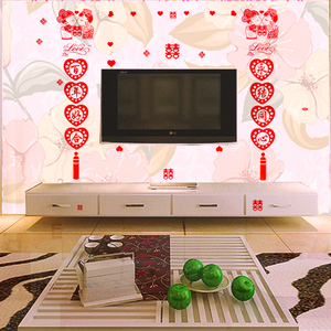 结婚喜字窗花静电贴 婚庆用品喜字贴 婚房装饰墙玻璃门贴 包邮