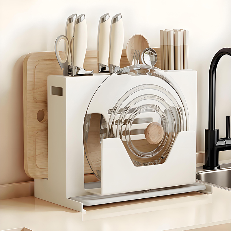 不锈钢厨房刀架台面壁挂双用收纳