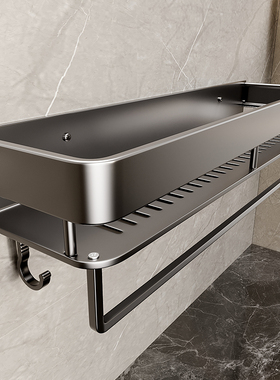 加高卫生间浴室置物架免打孔挂墙上洗手间厕所洗漱台高端收纳架子