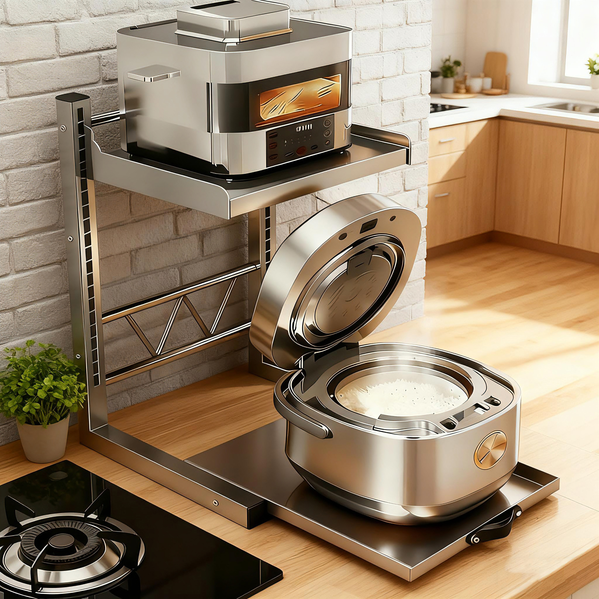 【德国添越】厨房微波炉置物架