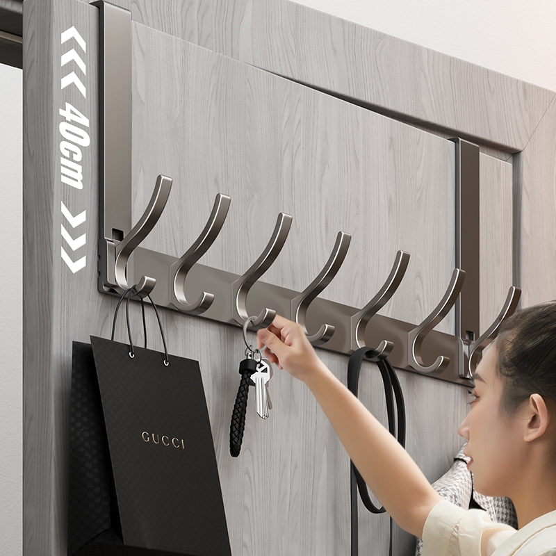 尔沫卡夹式太空铝壁挂免打孔挂钩