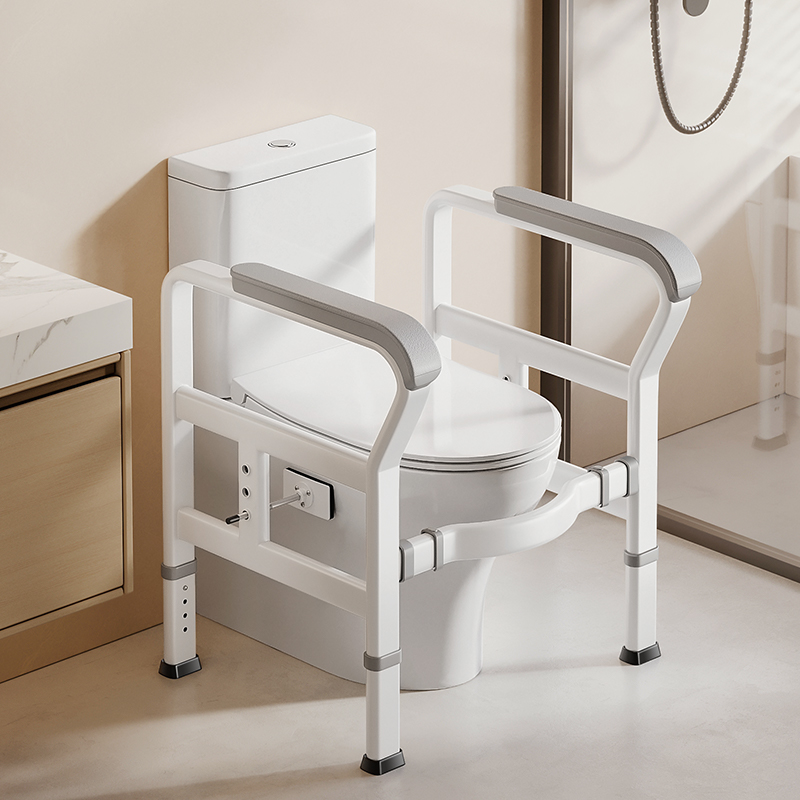 马桶扶手老人安全助力架厕所起身器卫生间免打孔防摔扶手栏杆家用
