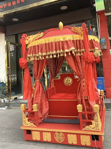 明制婚礼中式凤撵花轿八抬大轿结婚喜轿龙撵汉婚圆顶