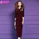 气质职业裙子 连衣裙女秋季 直播专享 菲梦伊原创钉珠黑色西装