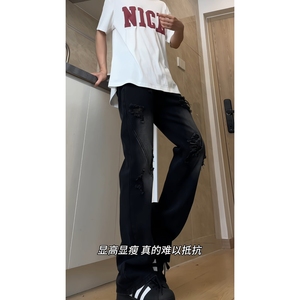 2024破洞男女款牛仔裤 现货 可供视频XZ503-1K829P55控78图片