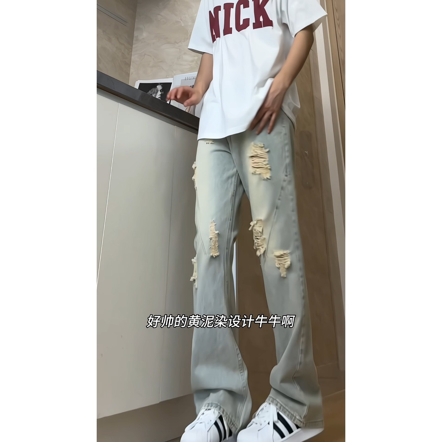 2024破洞男女款牛仔裤 现货 可供视频XZ503-1K829P55控78图片