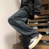 春秋季男女款拼接松紧腰复古牛仔长裤XZ503-1K822P55控78，男装休闲裤，星座503-1