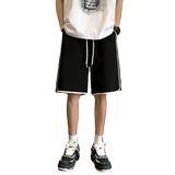 2024菠萝纹拼接条纯色男女五分休闲短裤XZ503-1DK513P45控68，男装牛仔裤，星座503-1