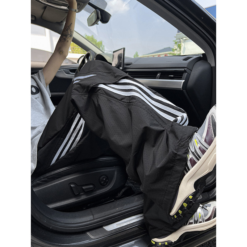 新款360度打孔透气速干三条杠长裤XZ503-K5029P特P50控88,男装休闲裤,星座503-1