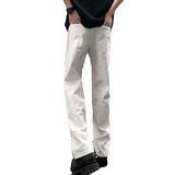 2025夏季拼接白色破洞弹力修身薄款牛仔裤XZ503-1K828-P55控78，男装牛仔裤，星座503-1