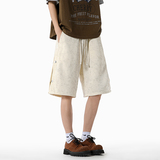 扎染排扣高克重短裤XZ503-KDK528P45控68，男装牛仔裤，星座503-1