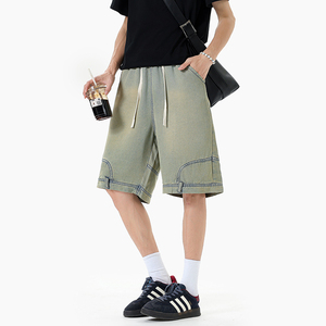 夏季数据款倒装冰丝牛仔短裤莱赛尔面料XZ503-DK538P45控68图片