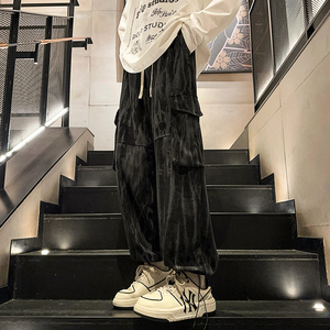 扎染工艺男女款大口袋直筒工装休闲裤XZ503-K5023P55控78图片