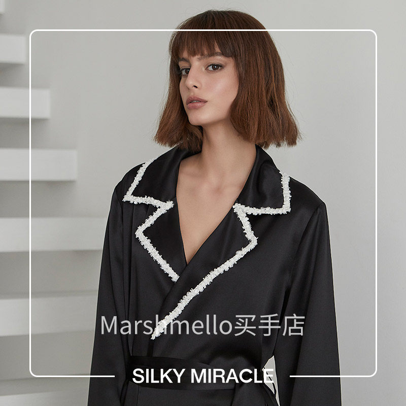 [6折]SILKY MIRACLE ELEGANCE真丝睡袍女士软呢缎带桑蚕丝家居