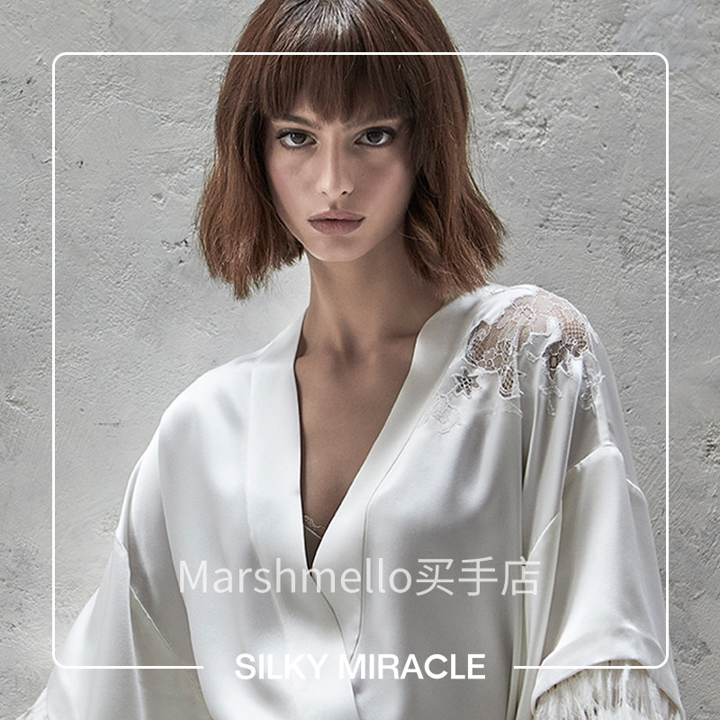 [6折]MUSE真丝羽毛家居服奢华桑蚕丝睡衣套装新款高端礼盒