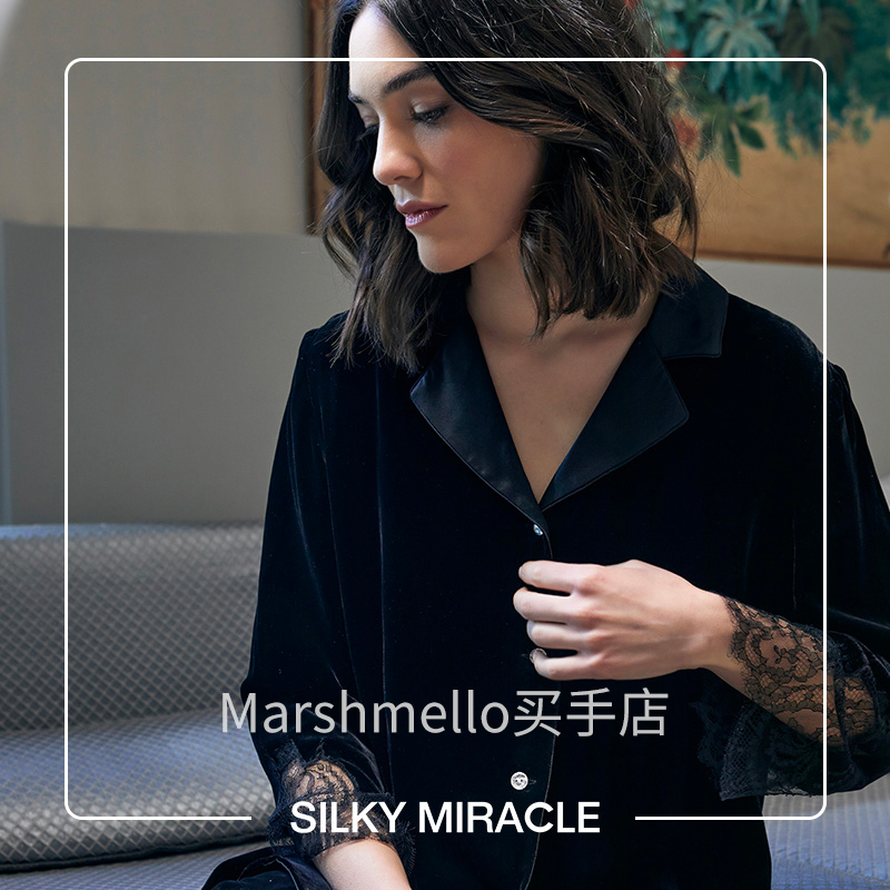 网红miracle性感高档真丝睡衣