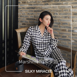 MIRACLE SILKY 高端女神家居服蚕丝 7折 FREE菱格真丝家居服套装