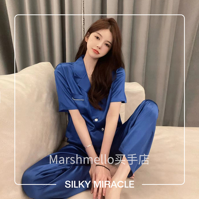 [7折]SILKY MIRACLE真丝短袖睡衣FLAME少女水晶外穿家居服蚕丝
