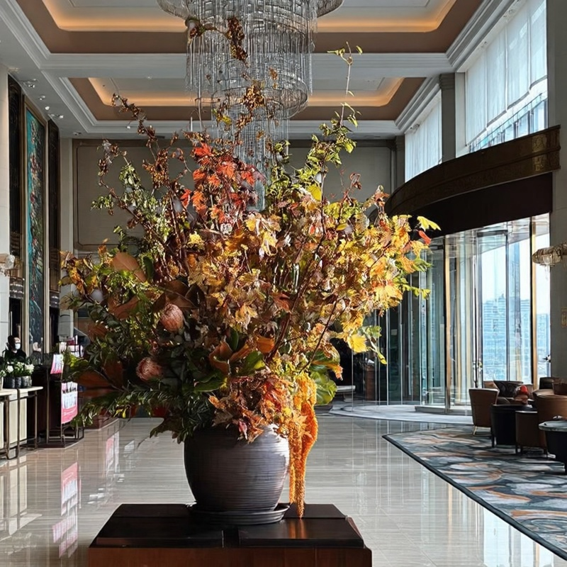 仿真花艺盆栽桌面大型假绿植酒店大堂仿真花玄关植物盆景装饰摆件,家居饰品,仿真植物盆景,淘宝优惠券,粉丝福利购,淘宝优惠卷