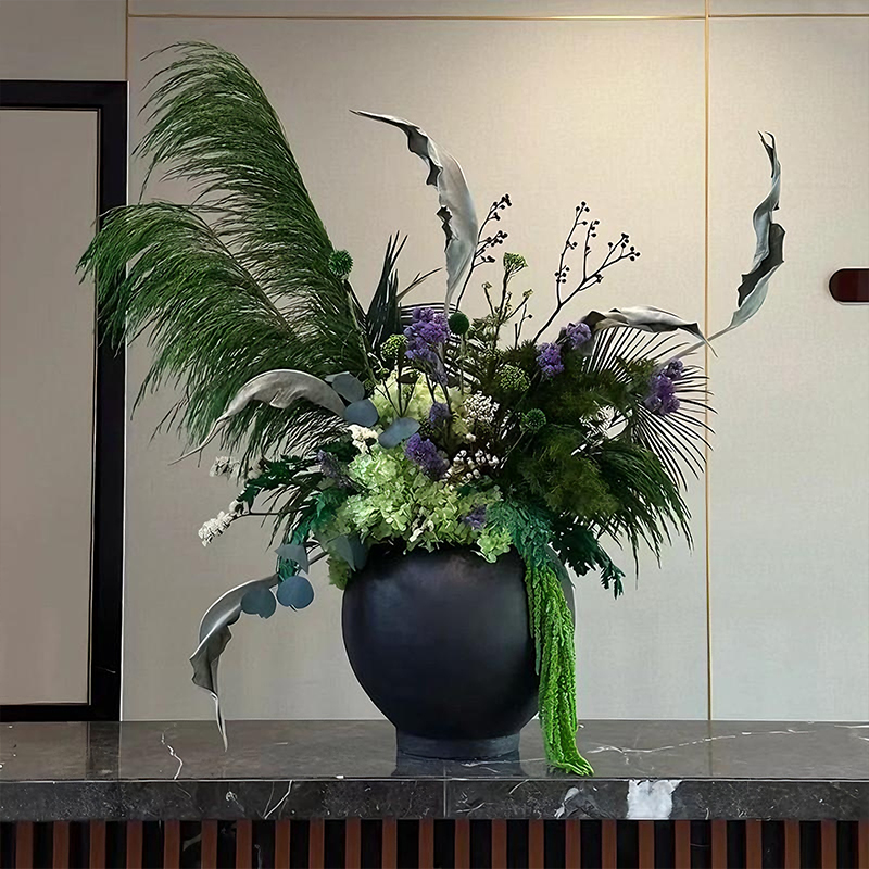 大型桌面花艺售楼处商场软装美陈