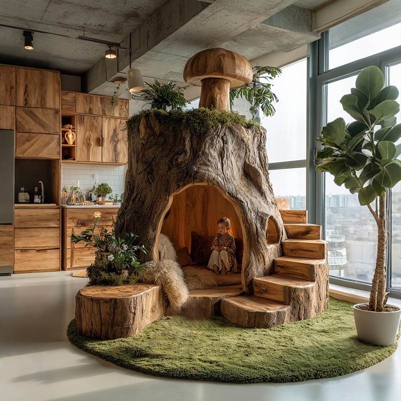 仿真树桩盆景室内客厅装饰假绿植仿生树屋摆件家居创意设计宠物窝,家居饰品,仿真植物盆景,淘宝优惠券,粉丝福利购,淘宝优惠卷