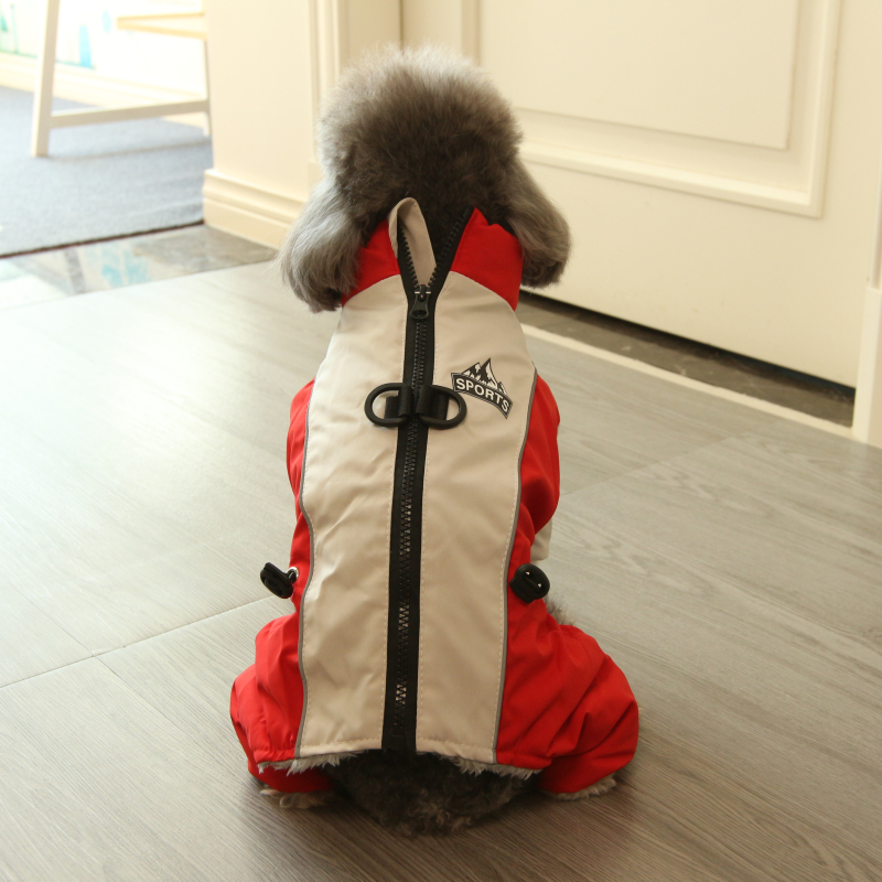 狗狗衣服冬装户外拼接防水冲锋衣