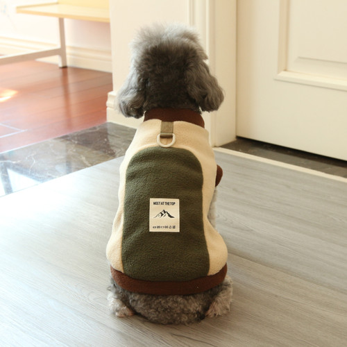 狗狗衣服秋冬撞色双层摇粒绒保暖