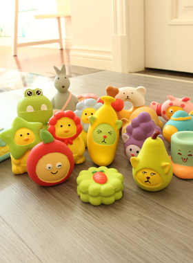 Popping多款可爱天然乳胶狗狗玩具耐咬磨牙比熊泰迪宠物玩具发声