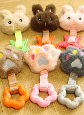 环保TPR柔软毛绒组合发声小狗玩具结实耐咬泰迪宠物磨牙训练玩具