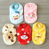 可爱奶狗衣超小幼猫幼犬法兰绒狗衣服约克夏比熊泰迪猫咪宠物衣服