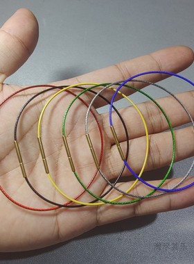 1mm超细防水钢丝绳手链 穿串3D小孔转运珠编织手绳本命年红手链女