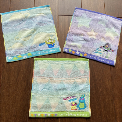 兔哥达鸭卡通可爱刺绣小方巾