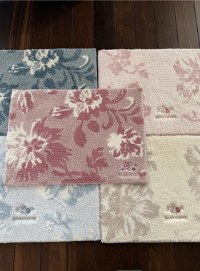 出口日本原单 罗兰爱S 刺绣舒适家用卧室卫生间厨房吸水脚垫地垫