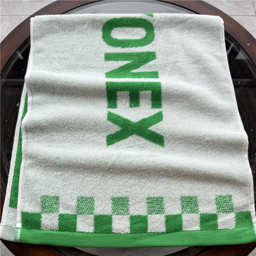 出口日本原单 YON**绿色纯棉柔软全棉舒适吸水简单成人毛巾面巾