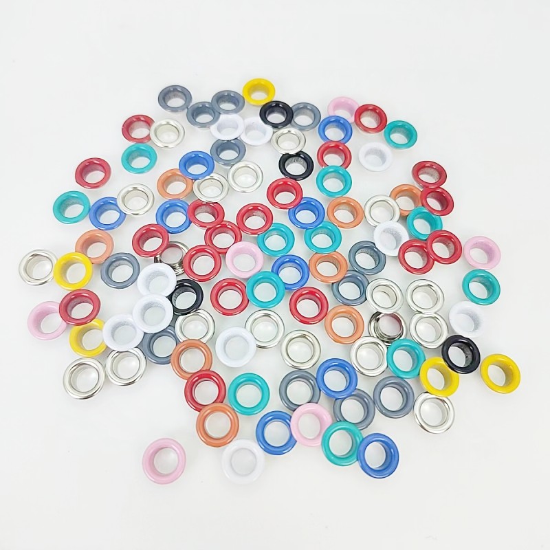 100套5mm彩色气眼10色混装袋装