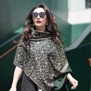 NagarNan-P年份系列pashmina 年份小古绣那家楠手工羊绒披肩围巾