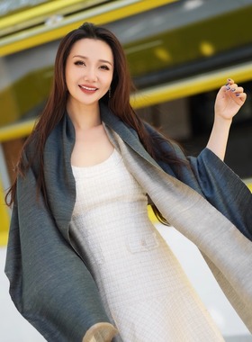 NagarNan-Pashmina系列双面素色stole 那家楠克什米尔手工披肩