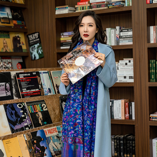 NagarNan-CXN&CAN咖标P系列Gentskani王妃蓝紫色调经典小色块披肩