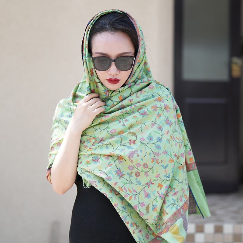 nagarnan重回经典手工披肩围巾