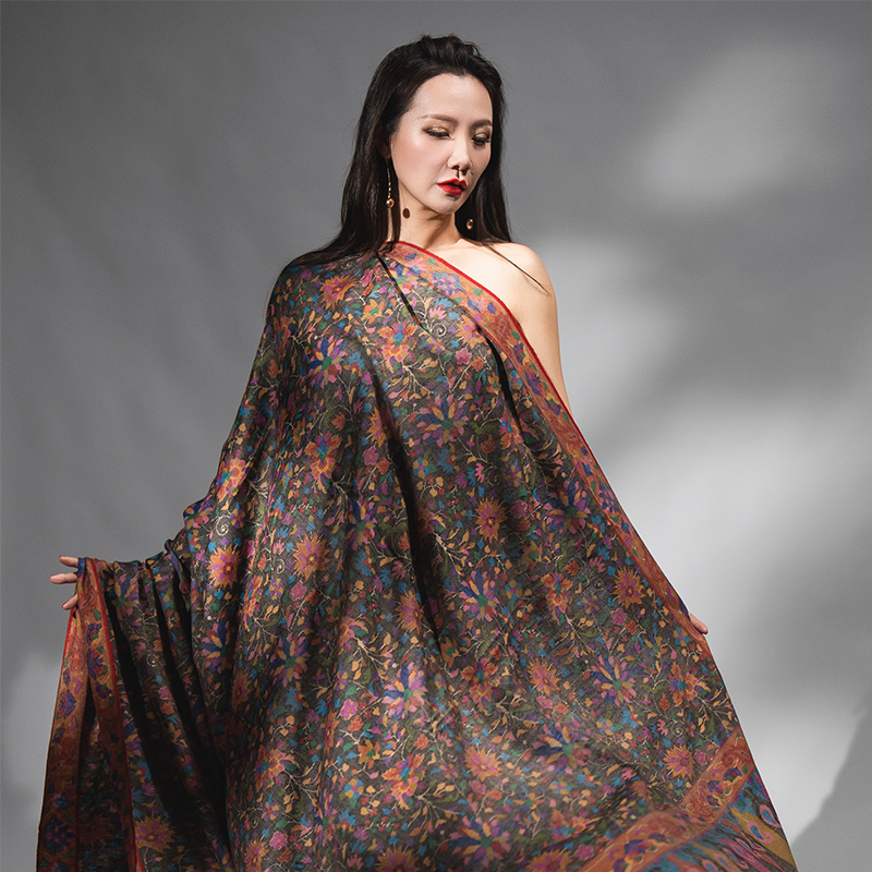 克什米尔手工羊绒披肩