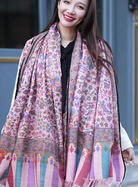 NagarNan-Pashmina系列小色块卡尼那家楠克什米尔手工羊绒披肩